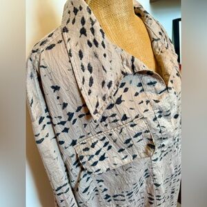 EUC 🖤🤎 H&M Tan & Black Abstract Pattern Maxi Dress size XL